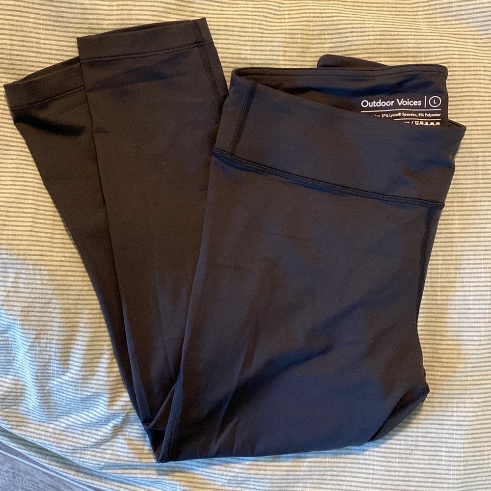 Outdoor Voices 7/8 Leggings - Black, Size Large